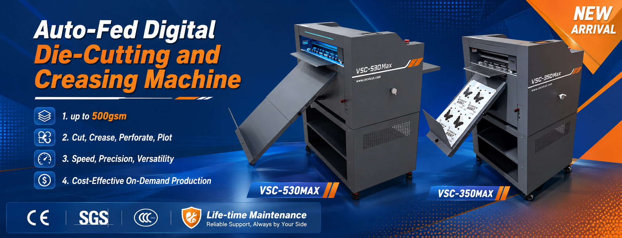Auto-Fed Digital Die-Cutting and Creasing Machine