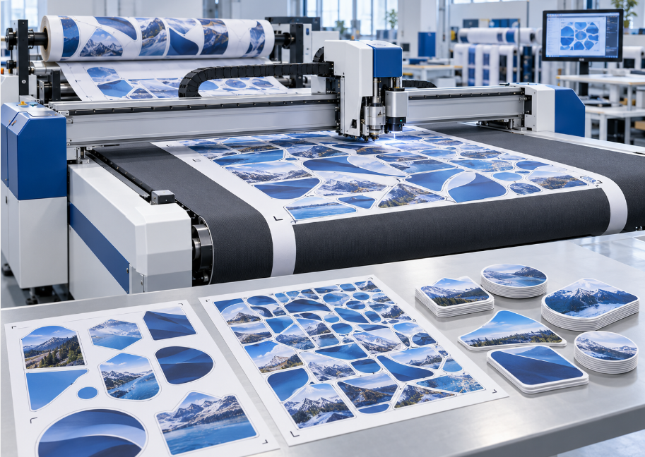 How Automatic Nesting Reduces Waste in Roll-Fed Digital Cutting
