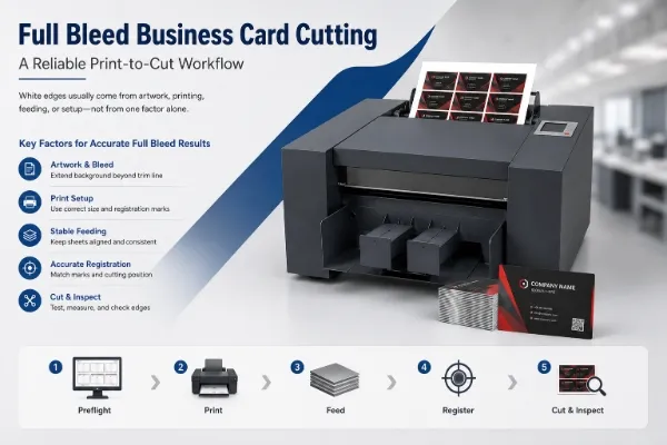 Full-Bleed Business Card Cutting: Registration, Bleed and White-Edge Prevention